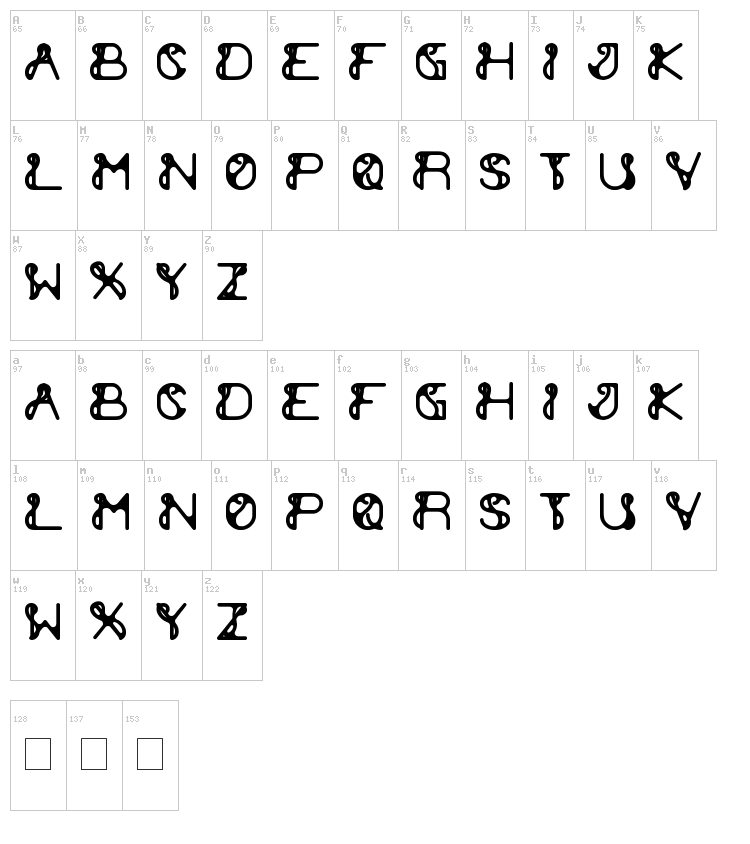 Extra Cheese font map